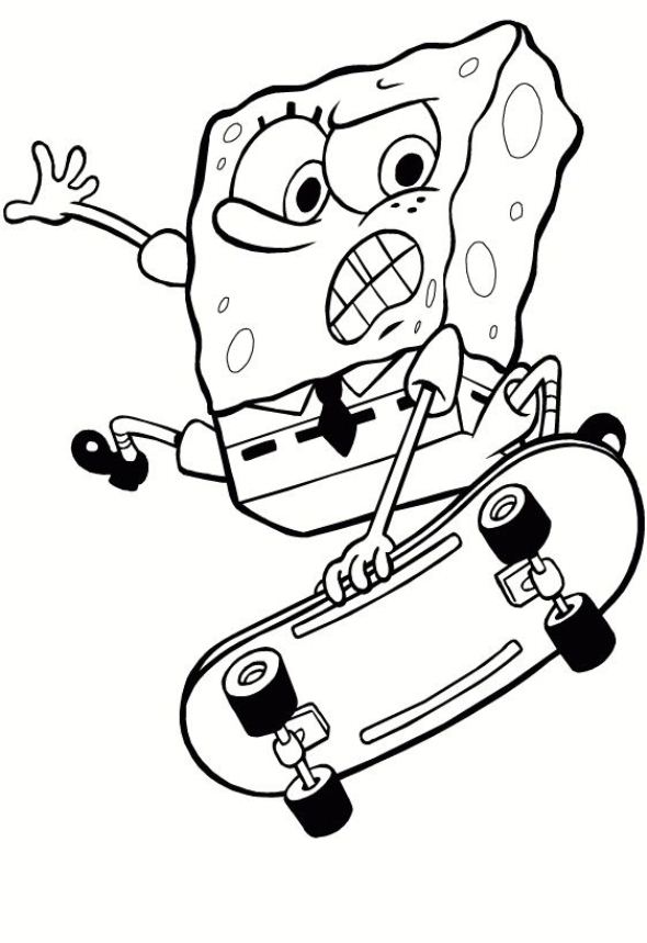 Spongebob 28, kleurplaat van Spongebob