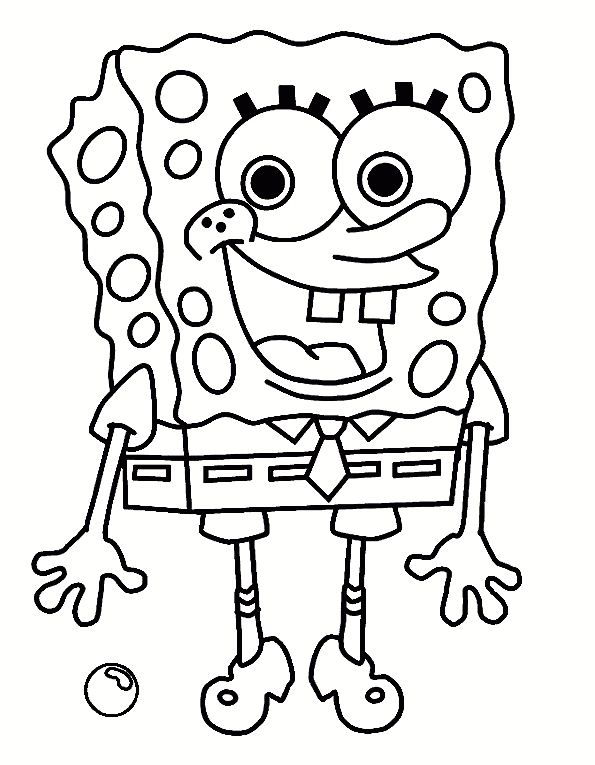 Spongebob 29, kleurplaat van Spongebob
