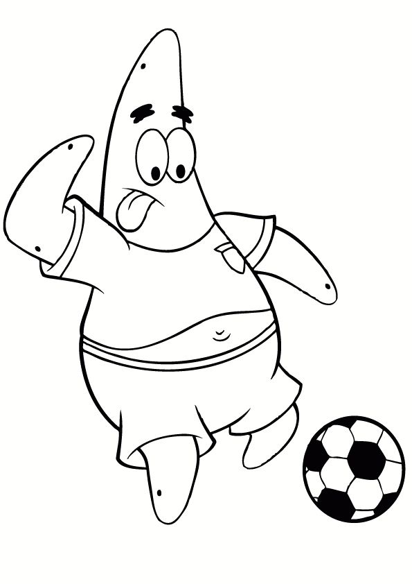 Spongebob 30, kleurplaat van Spongebob