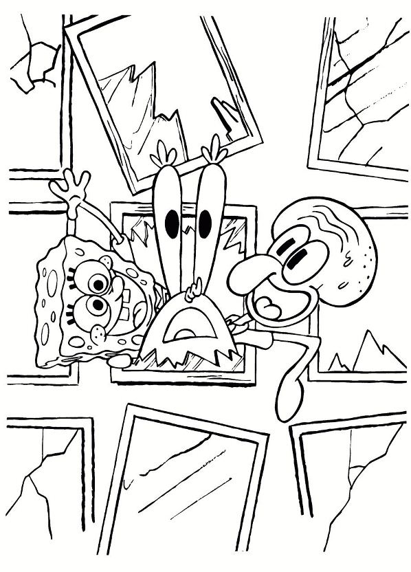Spongebob 31, kleurplaat van Spongebob
