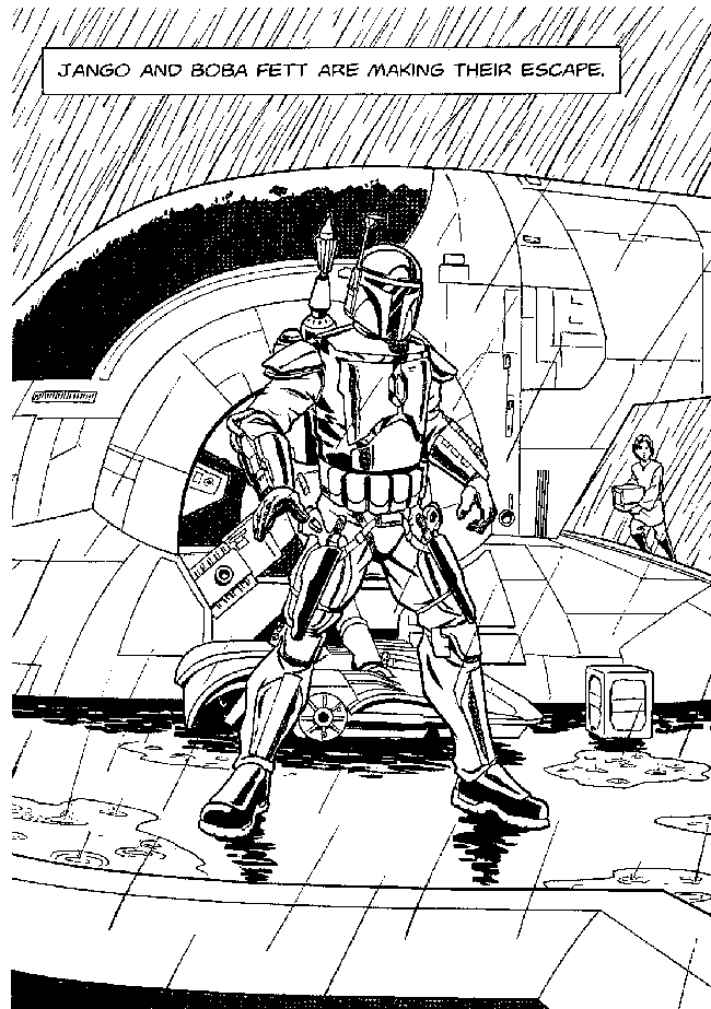Star wars Attack of the Clones 2, kleurplaat van Star wars Attack of the Clones