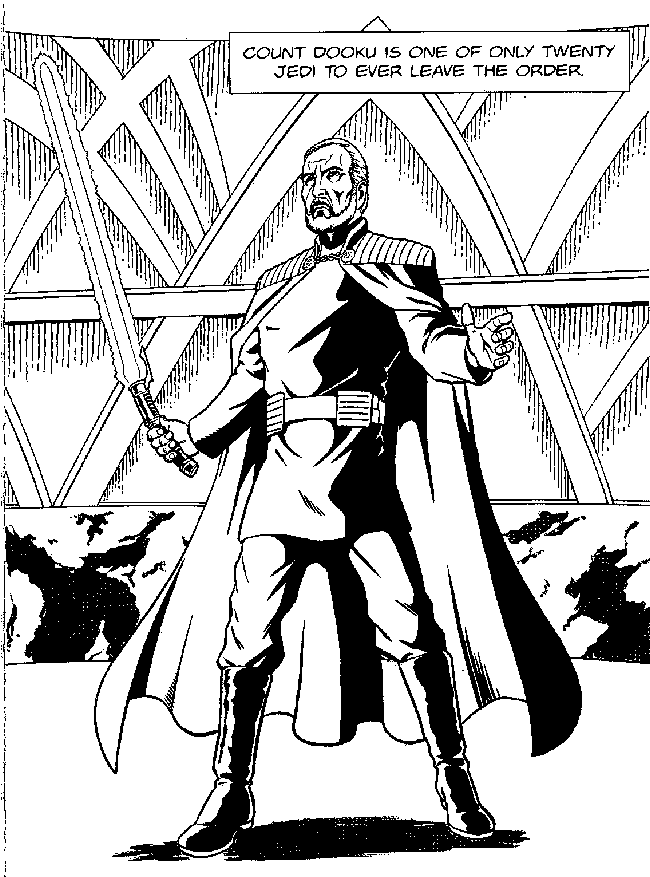 Star wars Attack of the Clones 5, kleurplaat van Star wars Attack of the Clones