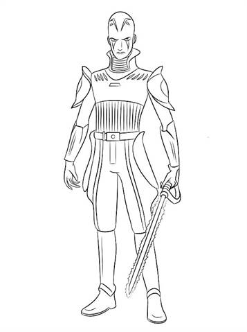 inquisitor, kleurplaat van Star Wars Rebels