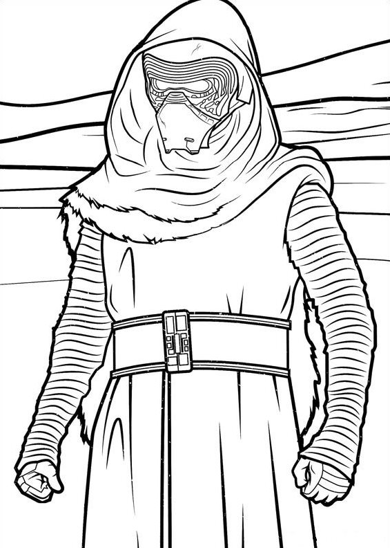 Star Wars The force awakens 5, kleurplaat van Star Wars The force awakens