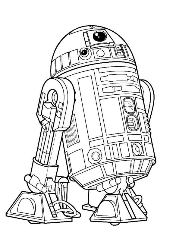R2-D2, kleurplaat van Star Wars The force awakens
