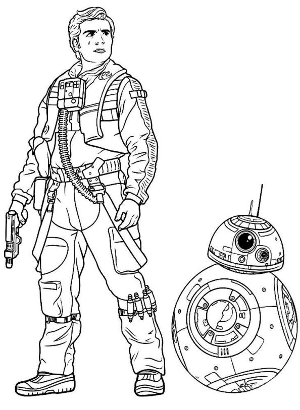 Star Wars The force awakens 9, kleurplaat van Star Wars The force awakens