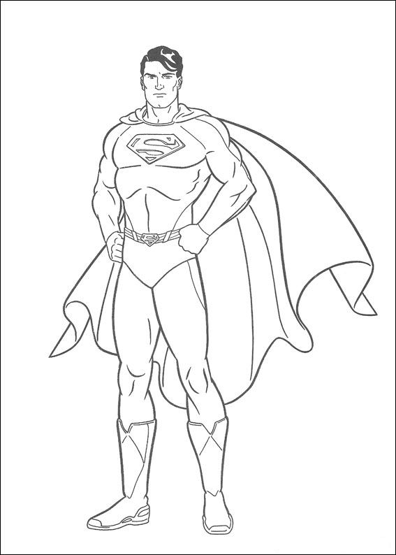 Print Superman kleurplaat