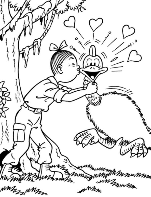 Suske en Wiske 8, kleurplaat van Suske en Wiske