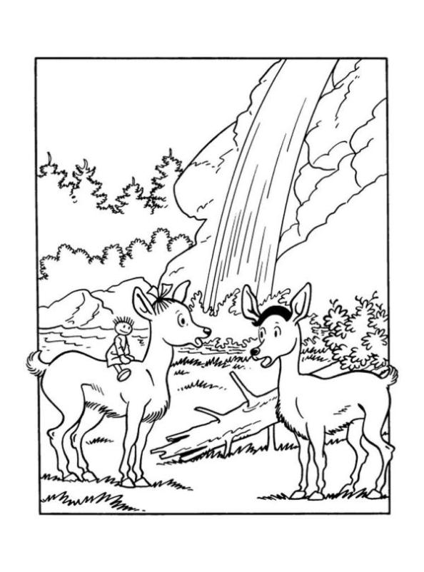 Suske en Wiske 11, kleurplaat van Suske en Wiske