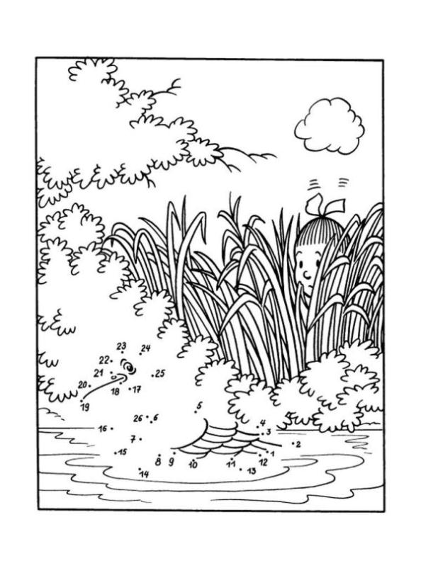 Suske en Wiske 15, kleurplaat van Suske en Wiske