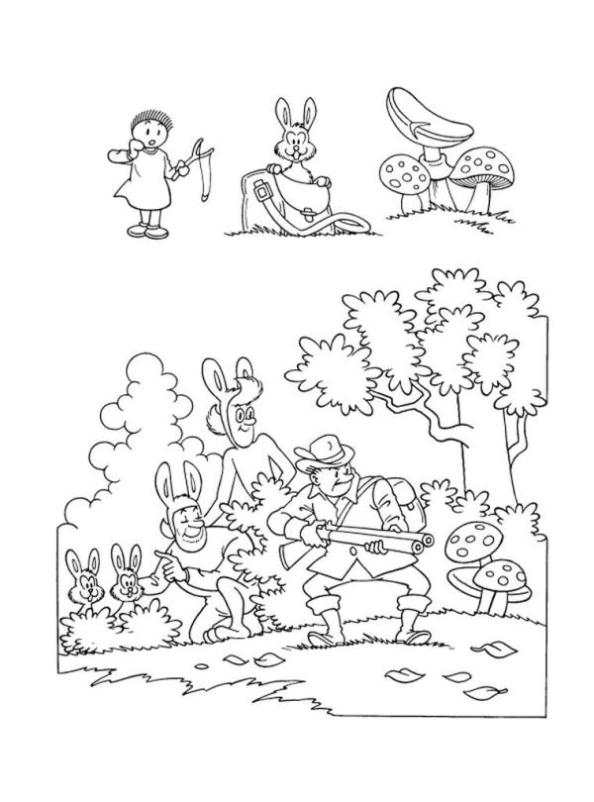 Suske en Wiske 22, kleurplaat van Suske en Wiske