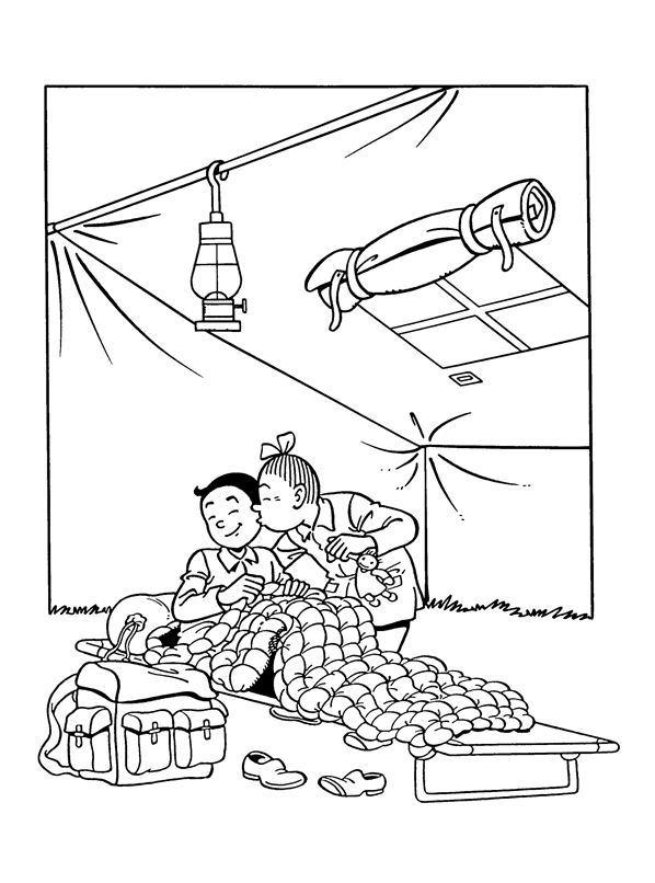 Suske en Wiske 30, kleurplaat van Suske en Wiske
