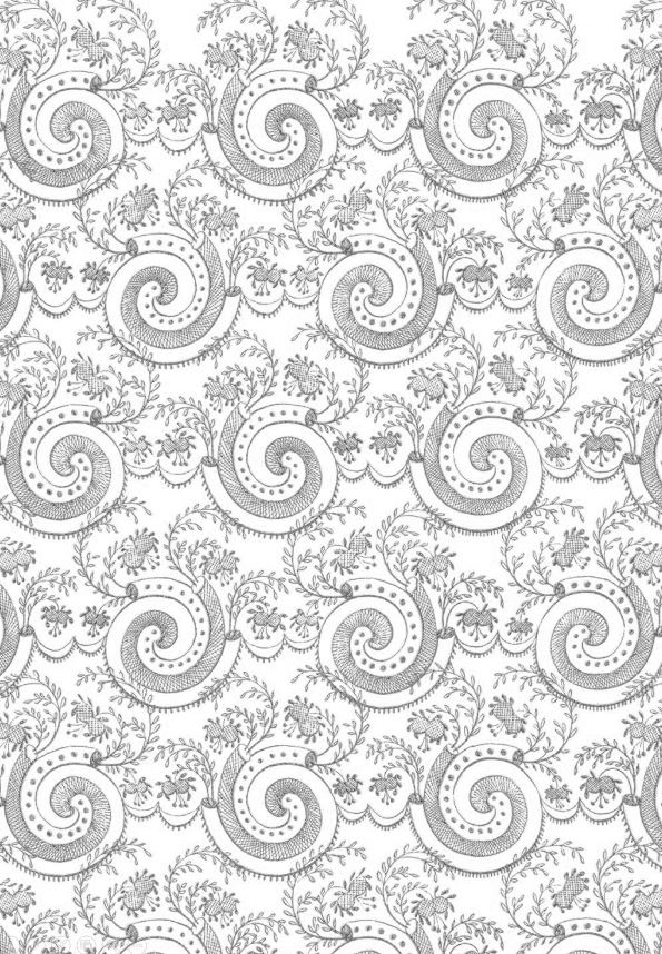Print Swirls voor volwassenen kleurplaat