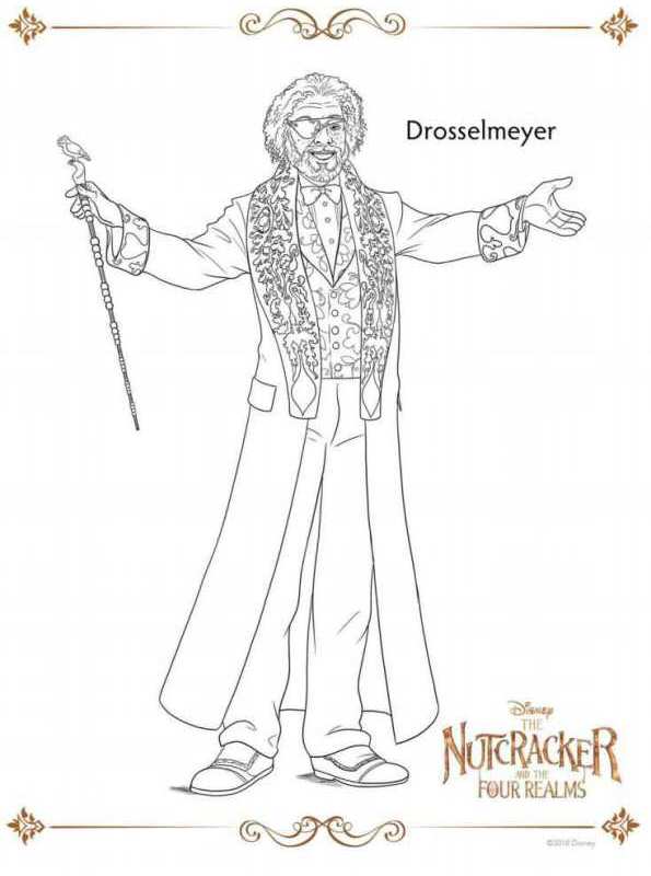 Drosselmeyer, kleurplaat van The Nutcracker (De Notenkraker)