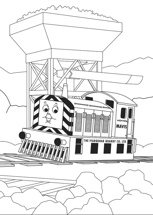 Thomas de trein 23, kleurplaat van Thomas de trein