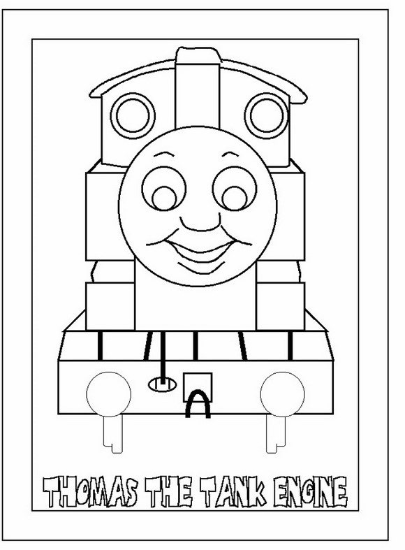 Thomas de trein 27, kleurplaat van Thomas de trein