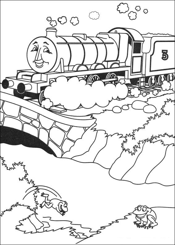 Thomas de trein 35, kleurplaat van Thomas de trein