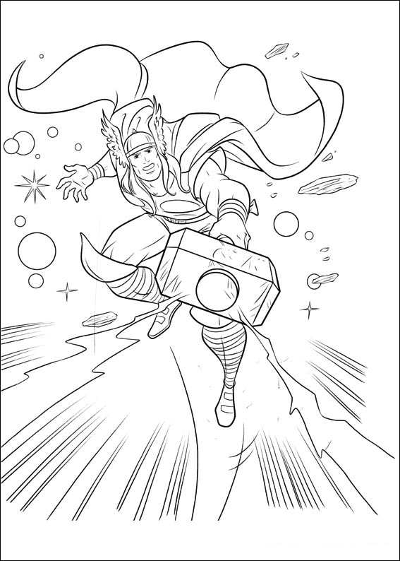 Thor 6, kleurplaat van Thor