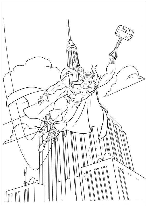 Thor 8, kleurplaat van Thor