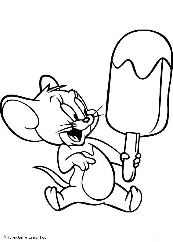 Print Tom en Jerry kleurplaat