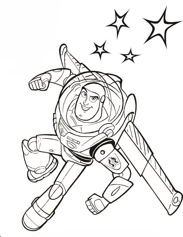 Buzz Lightyear 2, kleurplaat van Toy Story 4