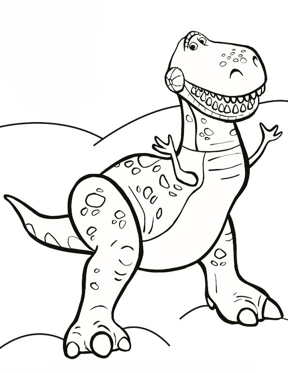Rex 2, kleurplaat van Toy Story 4