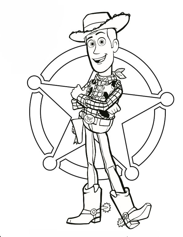 Woody 2, kleurplaat van Toy Story 4