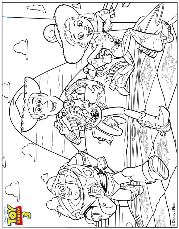 Print Toy Story 3 kleurplaat