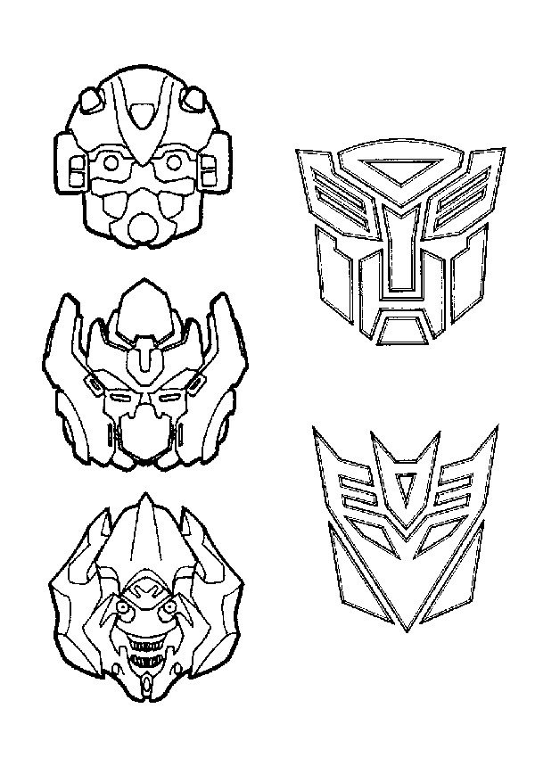 Print Transformers kleurplaat