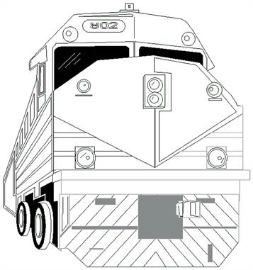 Trein 5, kleurplaat van Treinen