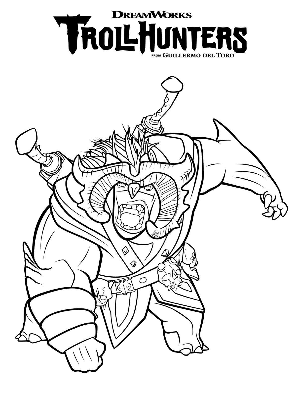 Scary Bular, kleurplaat van Trollhunters