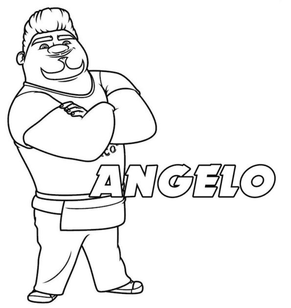 turbo Angelo, kleurplaat van Turbo (Pixar)