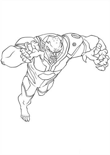 green goblin, kleurplaat van Ultimate Spiderman