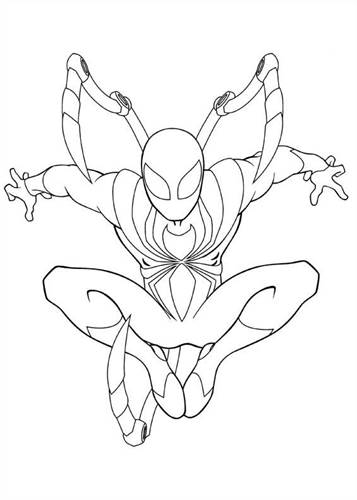 iron spider, kleurplaat van Ultimate Spiderman