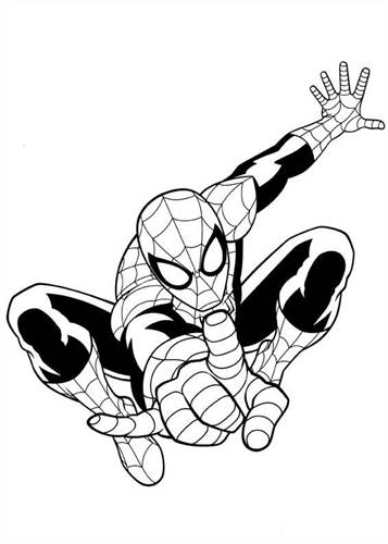 ultimate spiderman, kleurplaat van Ultimate Spiderman
