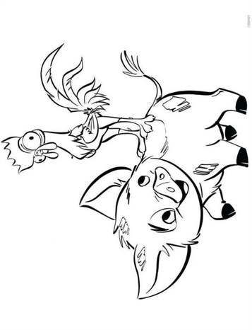 pua heihei, kleurplaat van Vaiana (Moana)