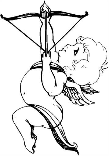 Cupido, kleurplaat van Valentijn