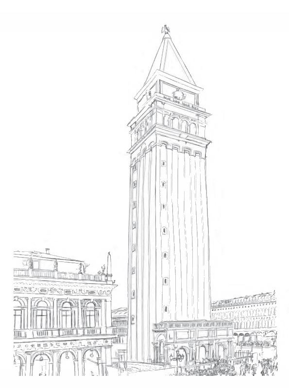 Venetië 10, kleurplaat van Venetië