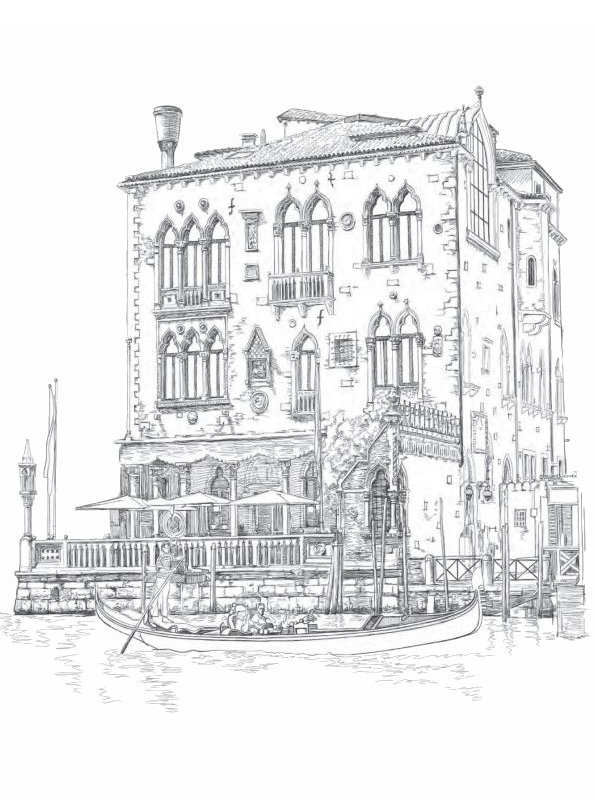 Venetië 13, kleurplaat van Venetië