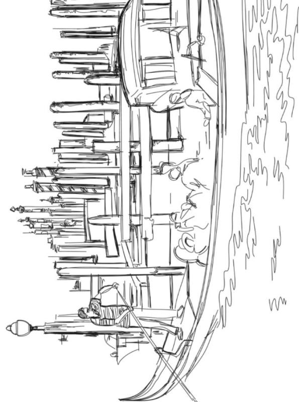 Venetië 16, kleurplaat van Venetië