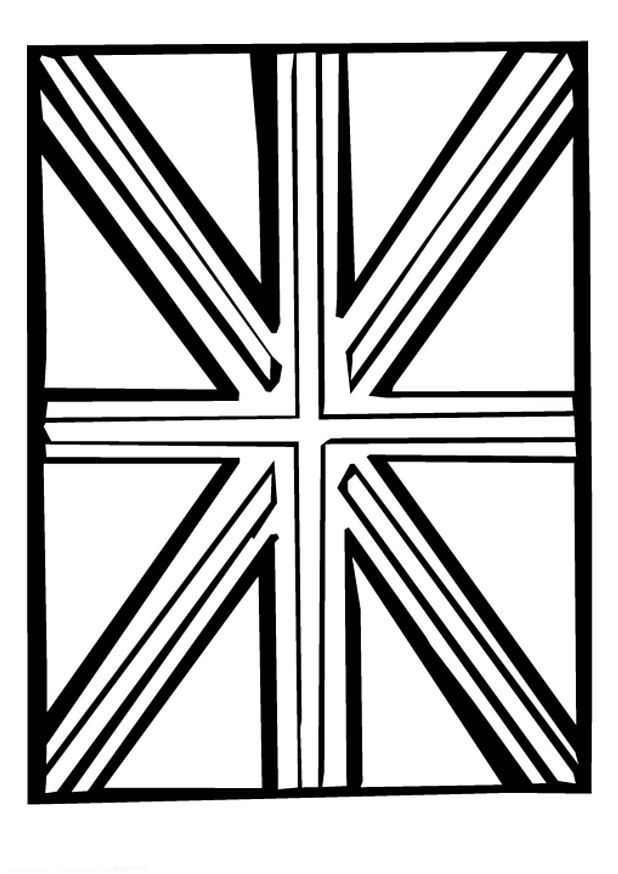 Print Vlag Verenigd Koninkrijk kleurplaat