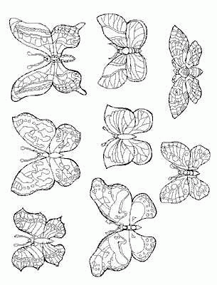 Print Vlinders kleurplaat