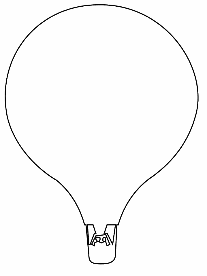 Print Luchtballon kleurplaat