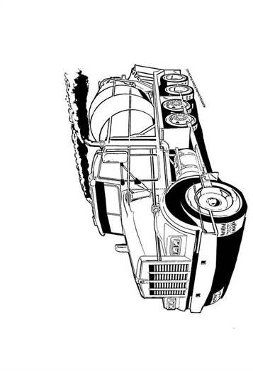 Cementtruck, kleurplaat van Vrachtwagens