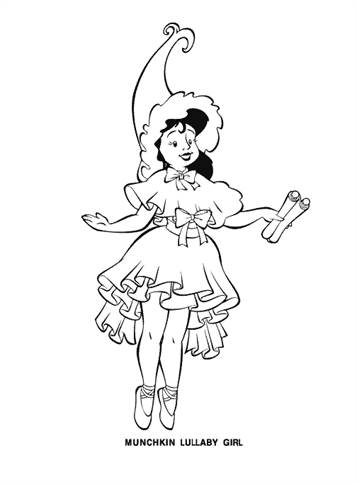 Meisje, kleurplaat van Wizard of Oz