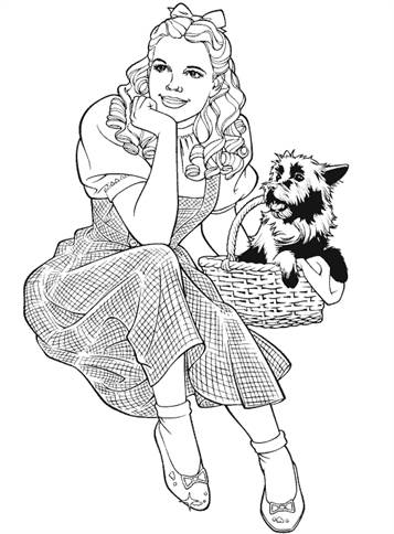 Dorothy, kleurplaat van Wizard of Oz