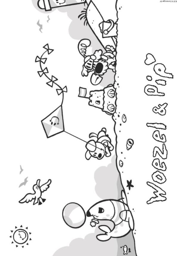 Woezel en Pip 17, kleurplaat van Woezel en Pip