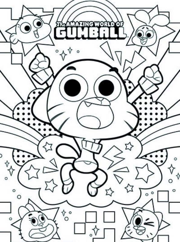 Amazing world of Gumball, kleurplaat van Wonderlijke wereld van Gumball