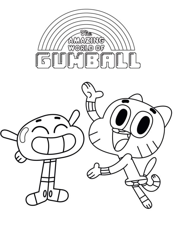 Amazing World, kleurplaat van Wonderlijke wereld van Gumball
