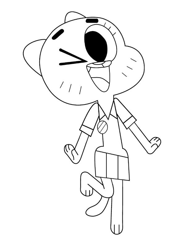 Nicole, kleurplaat van Wonderlijke wereld van Gumball